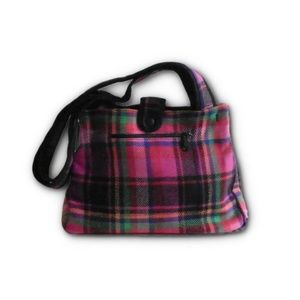 Johnson Woolen Mills Pink Plaid Bag